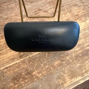 Coach Black Leather Eyeglass Case
